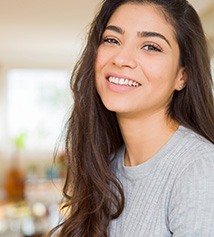 Woman with beautiful teeth smiling